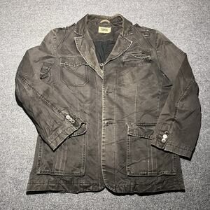 Vintage Camel Active Jacket Mens 52 Large Brown Cotton Canvas Field Coat 90s